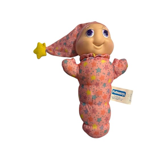 3 VTG 80s Playskool 11” GloWorm Nightgown Stars & GlowBug - Picture 3 of 16